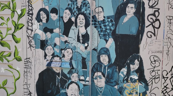 mural of people