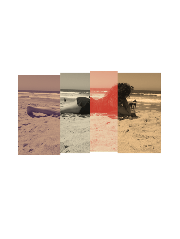 woman laying on beach